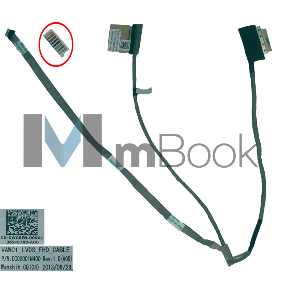 Cabo Flat Para Noebook Dell Inspiron 15r 5521 40 Pinos