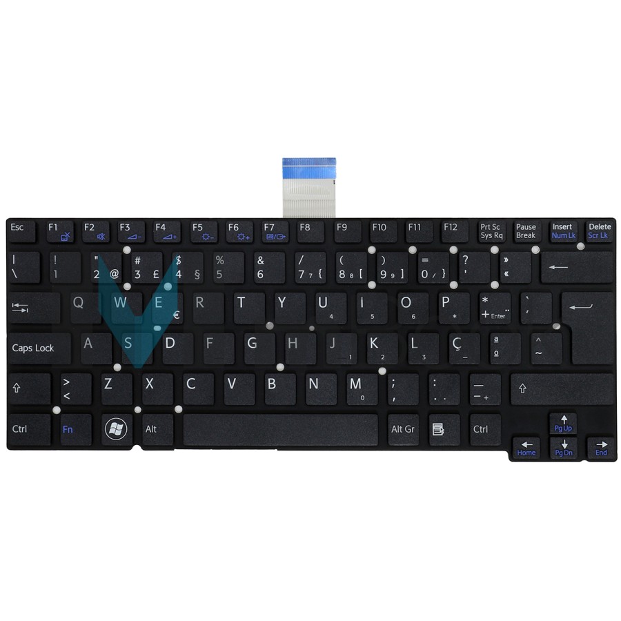 Teclado para Sony Vaio SVT1312C5E SVT1312L1RS Layout PO