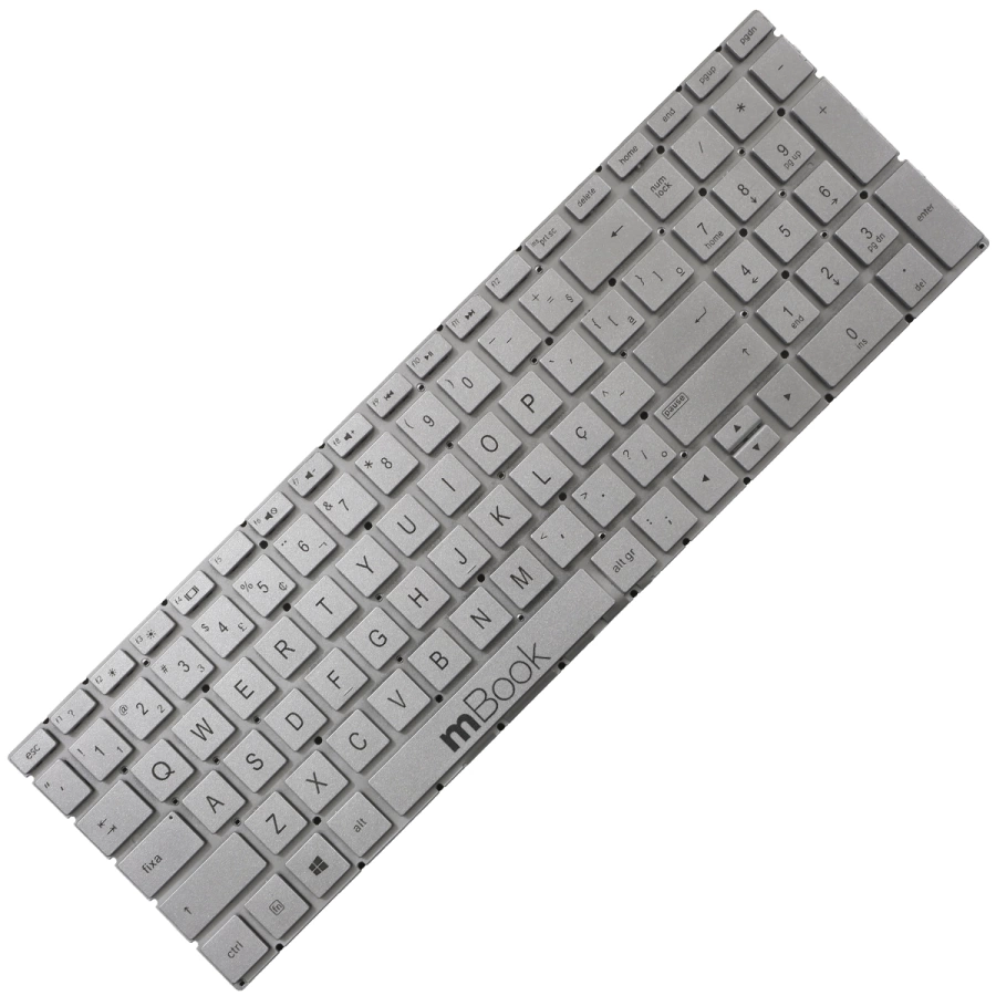 Teclado para HP Pavilion 15-DW2638CL , 15-CW1095NR Cor Prata