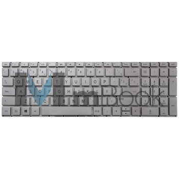 Teclado para HP Pavilion 17-CA0054CL, 17-CA0056NR Cor Prata