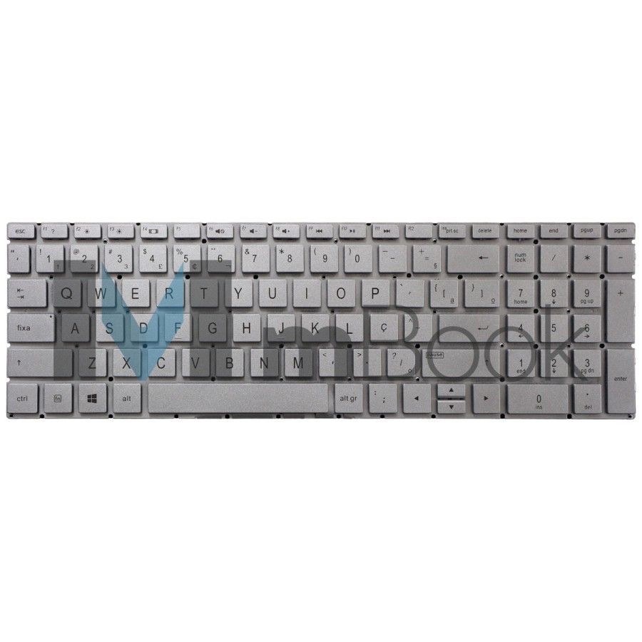 Teclado para HP Pavilion 15-CS3075CL , 15-CS3075WM Cor Prata