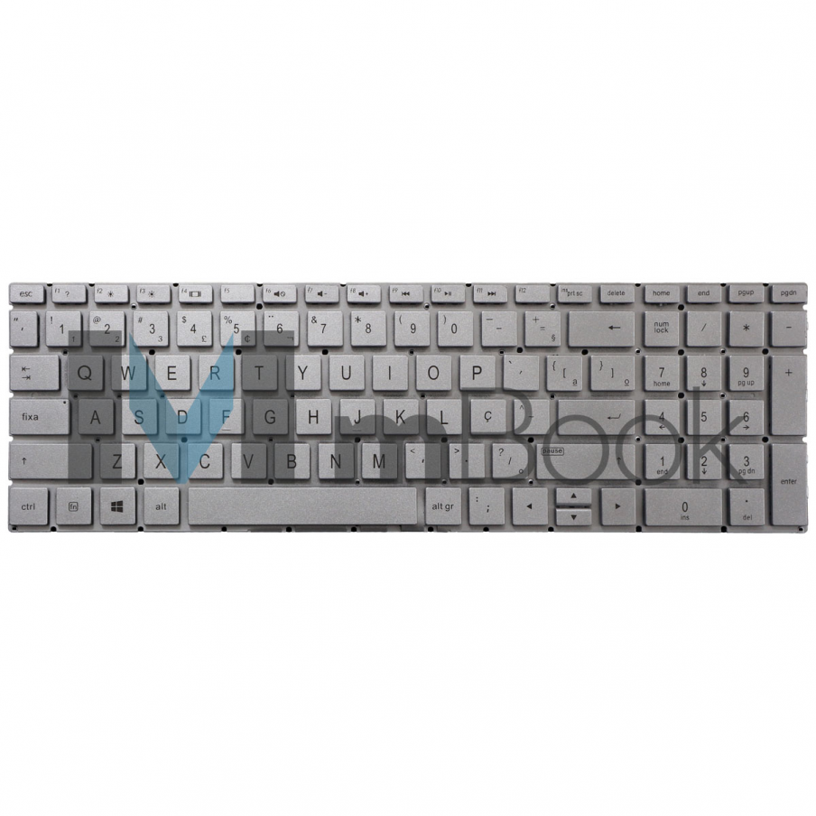 Teclado para HP Pavilion 15-DA0008CA, 15S-DU Cor Prata