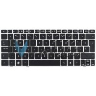 Teclado para HP Elitebook 2560p 6037b0055137 Us Frame Prata, Teclado para HP Elitebook 2560p 6037b0055137 Us Frame Prata,