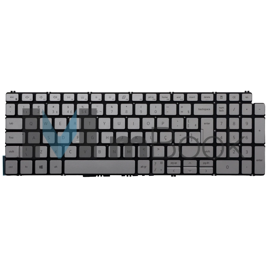 Teclado para Dell Inspiron 15-5584, 3501, 3505 Cinza Led BR