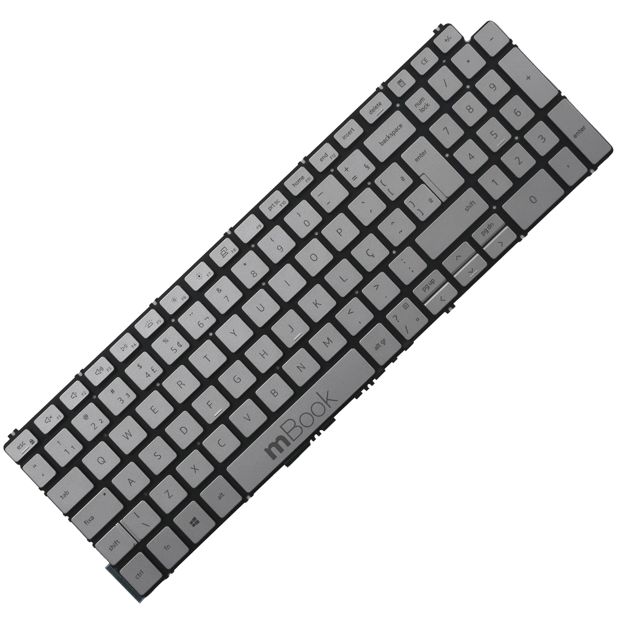 Teclado para Dell Inspiron 15-5584, 3501, 3505 Cinza Led BR Teclado para Dell Inspiron 15-5584, 3501, 3505 Cinza Led BR