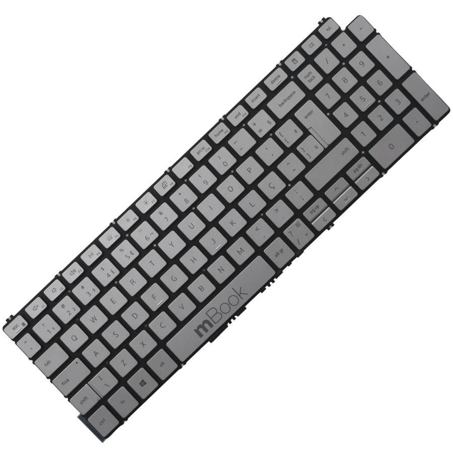 Teclado para Dell Inspiron 15-5584, 3501, 3505 Cinza Led BR