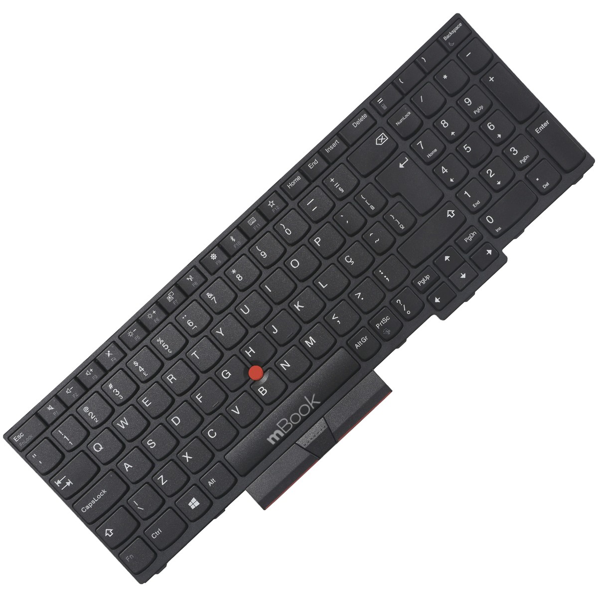 Teclado para notebook Lenovo ThinkPad E590 Layout BR Teclado para notebook Lenovo ThinkPad E590 Layout BR