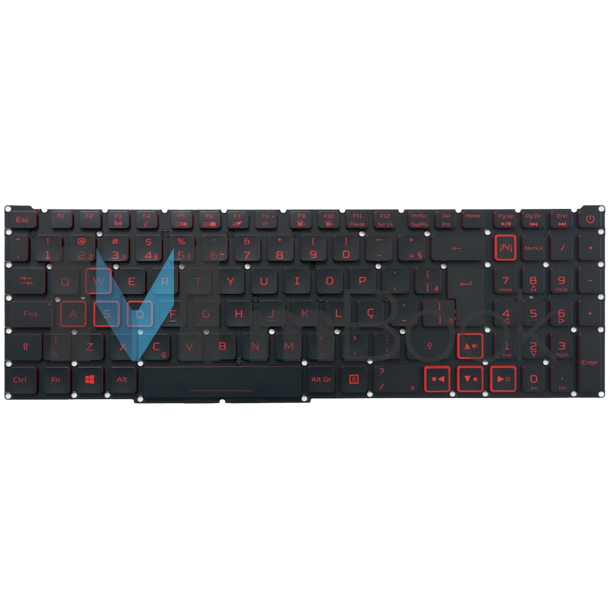 Teclado para Acer Nitro 5 AN515-45 Layout BR, 