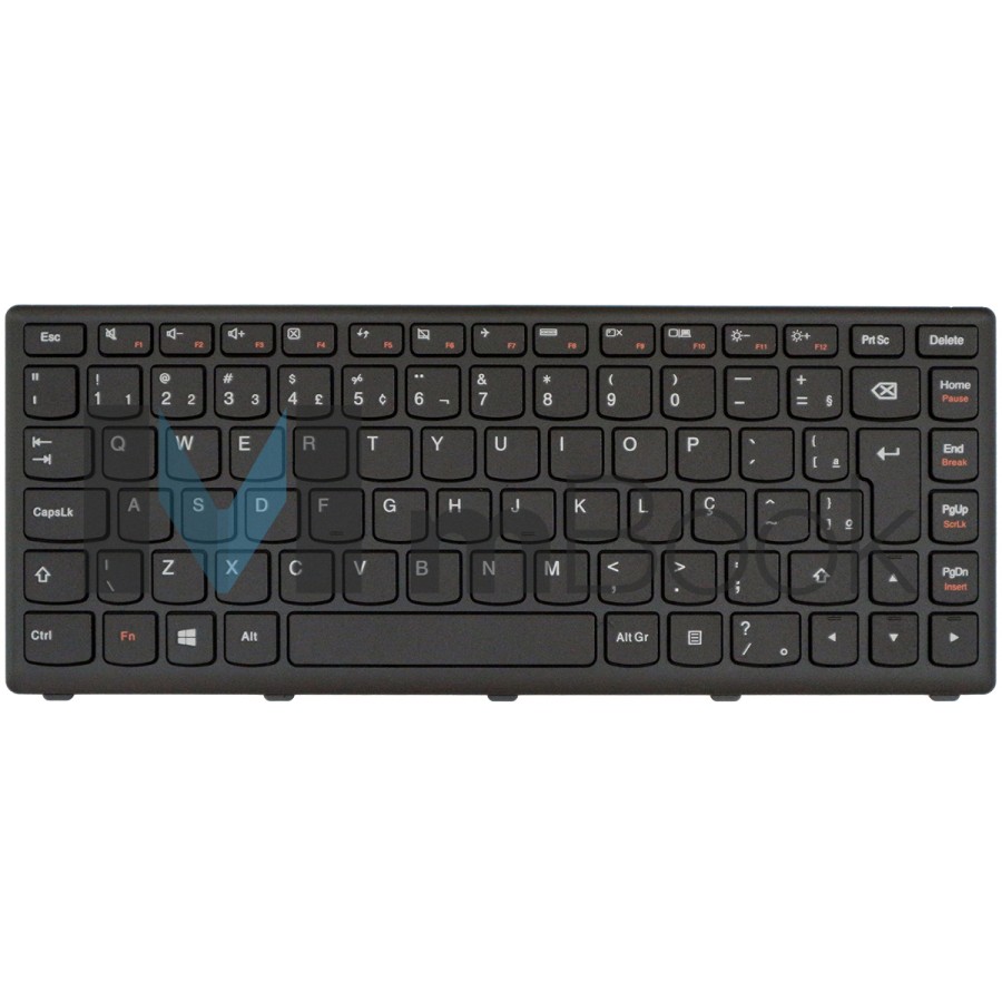 Teclado para Lenovo Ideapad Z400 Touch Series Moldura Preta