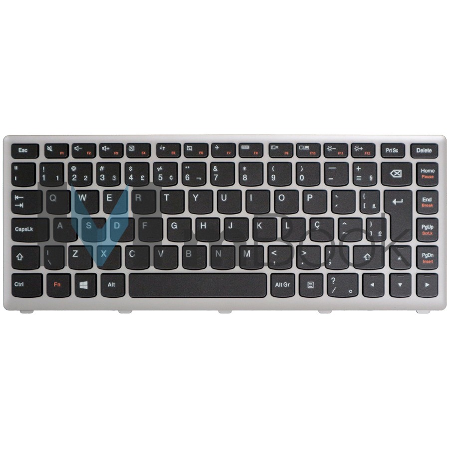 Teclado para Lenovo Ideapad 25206029 Moldura Cinza