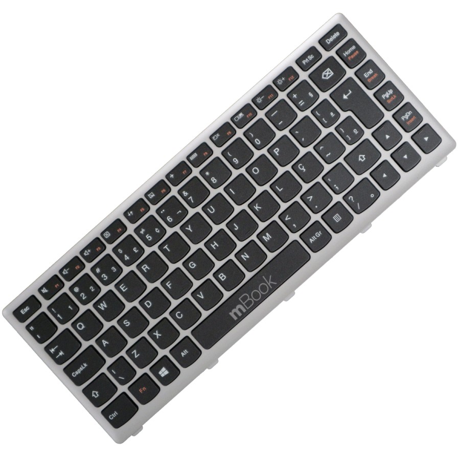 Teclado para Lenovo Ideapad Z410 Series Moldura Cinza