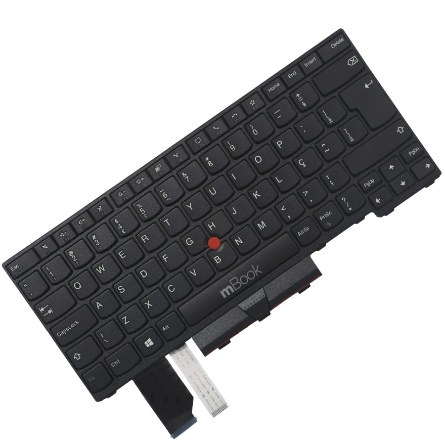 Teclado para Lenovo ThinkPad L14 Gen 1 Series Preto BR Ç