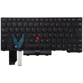 Teclado para Lenovo ThinkPad L14 Gen 2 Series Preto BR Ç