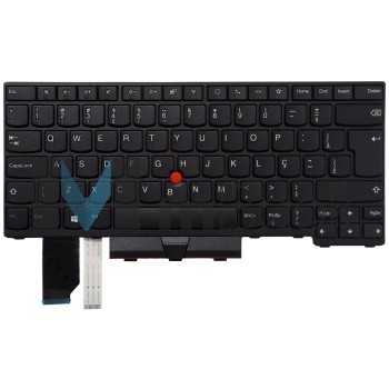 Teclado para Lenovo ThinkPad L14 Type 20U5 Preto BR Ç