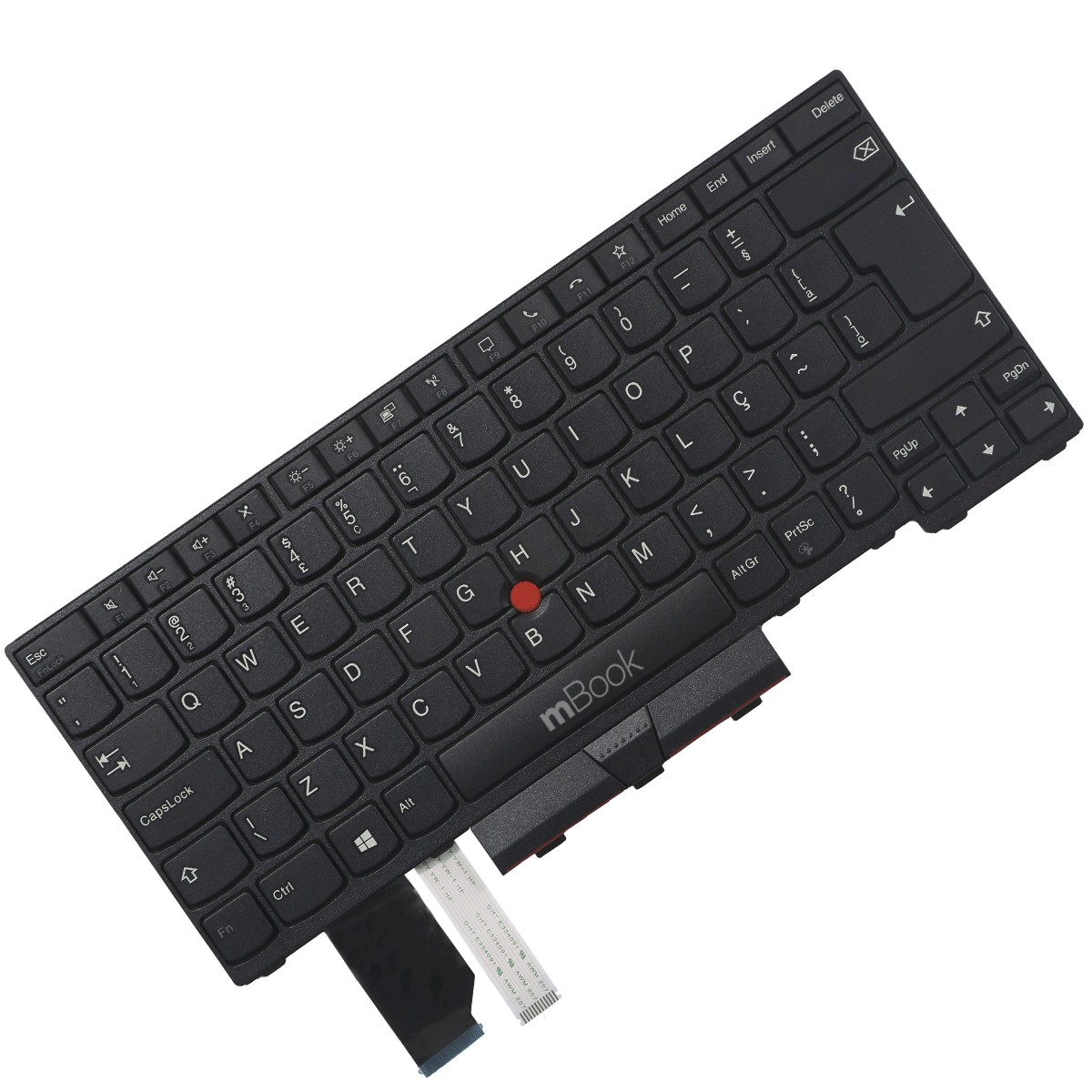 Teclado para Lenovo 5N20W67656 Preto BR Ç, 