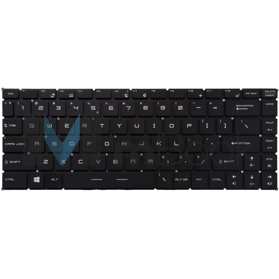 Teclado para MSI PS42 Series Preto US LED, 