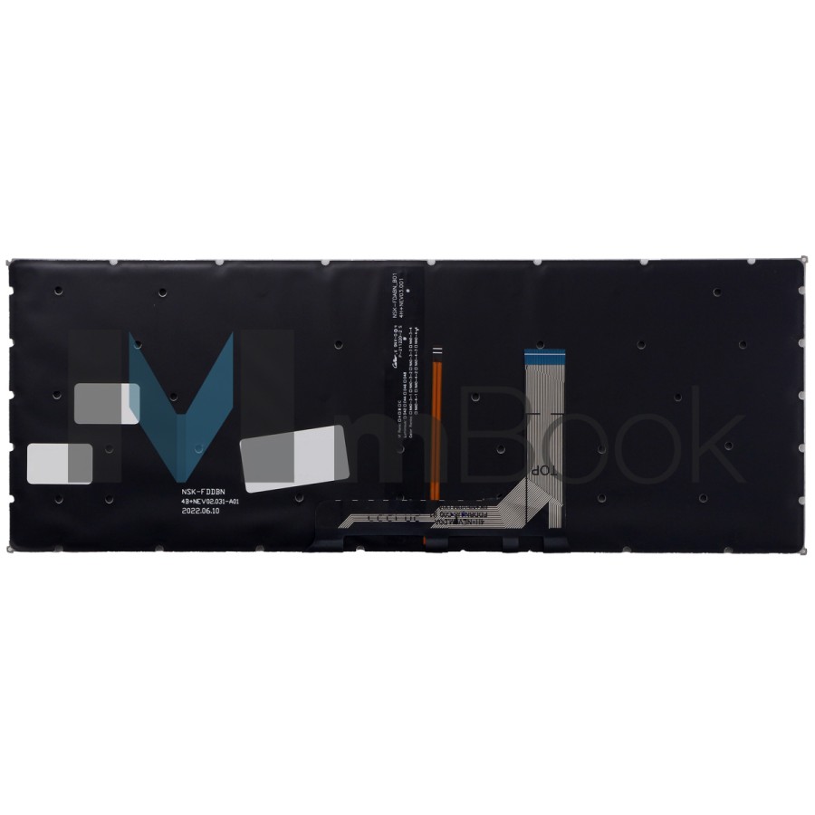 Teclado para MSI PS63 Modern 8RC Preto US LED, 