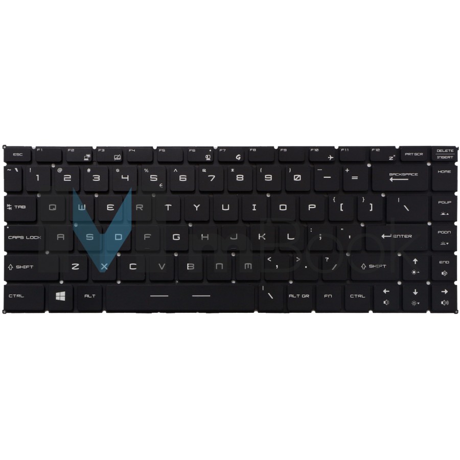 Teclado para MSI Modern 14 A10M Preto US LED