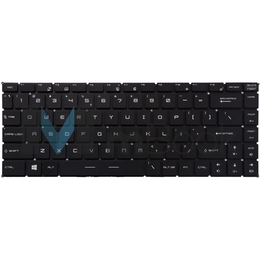 Teclado para MSI PS63 Modern 8M Preto US LED, 