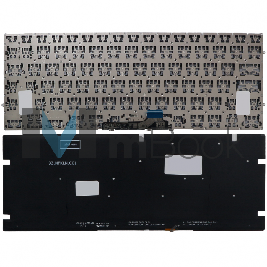 Teclado para Asus ZenBook UX431FA-EH55 Prata US Led
