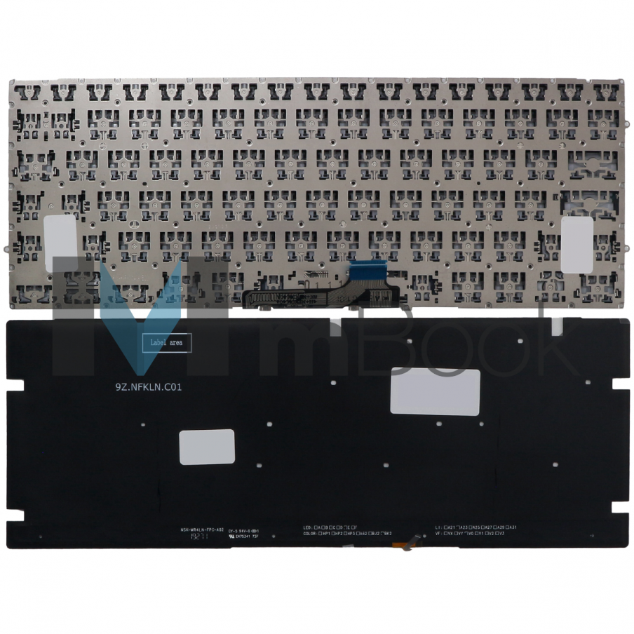 Teclado para Asus ZenBook UX431FN Series Prata US Led