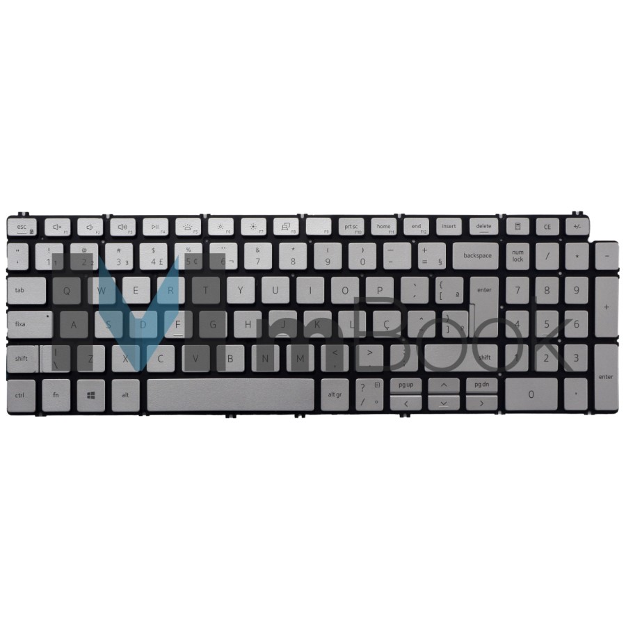 Teclado para Dell SG-98501-XUA Prata Com detalhes estéticos