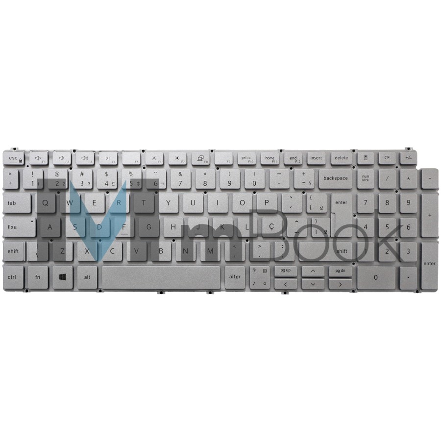 Teclado Para Dell Sg-98501-xua Prateado Layout Br