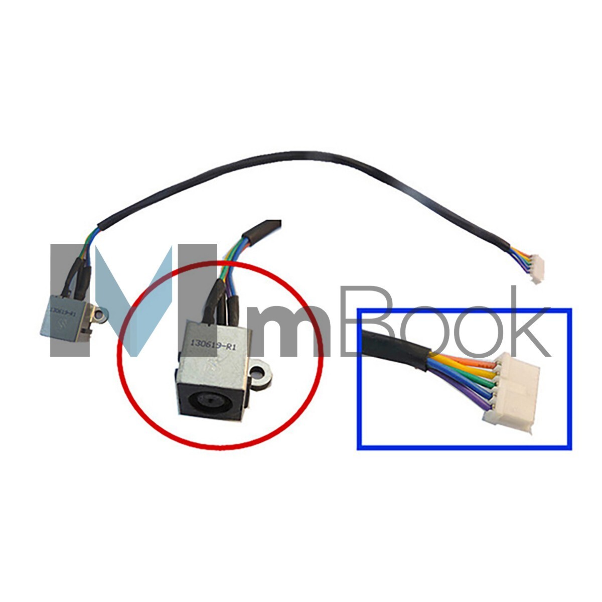 Conector DC Jack para Dell compatível com DDOUM8TH100, 