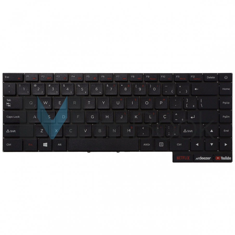 Teclado para Positivo Motion C4128d Com Botão Netflix