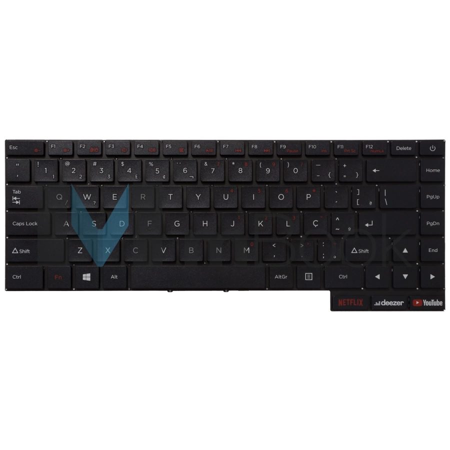 Teclado para Positivo Motion C464d Com Botão Netflix