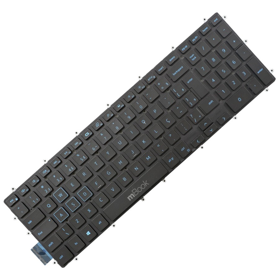 Teclado para Dell Inspiron 5565 Led Azul Com detalhes