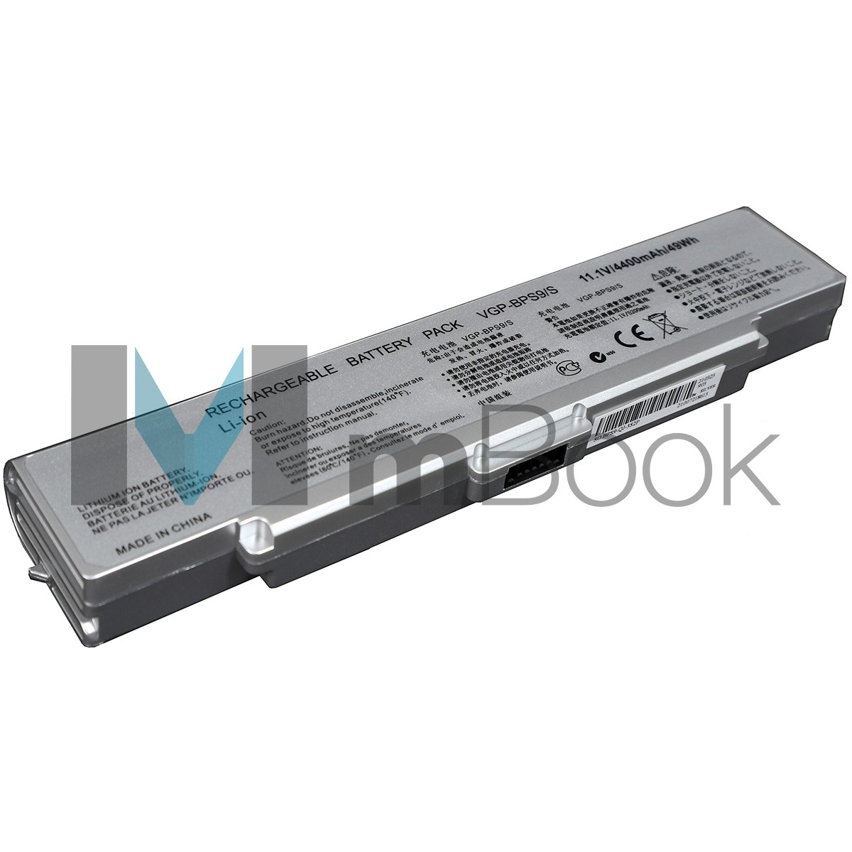 Bateria para Sony Vaio Vgn-ar Vgn-cr Vgn-nr Vgn-sz Prata, 