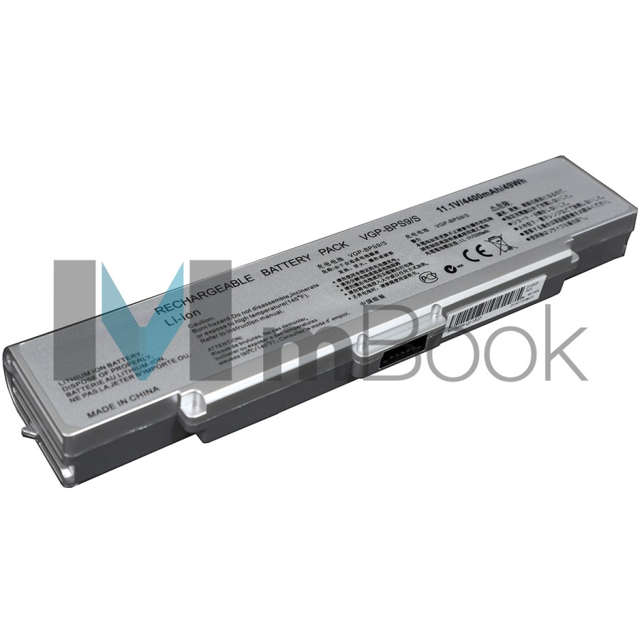 Bateria para Sony Vaio Vgn-ar Vgn-cr Vgn-nr Vgn-sz Prata