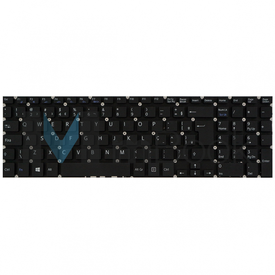Teclado Notebook Sony Vaio Svf1532acxw Preto Br Com Ç