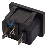 Tomada Fonte Atx C 14 P/ Painel 3 Terminais 10a - Kit 05pçs Tomada Fonte Atx C 14 P/ Painel 3 Terminais 10a - Kit 05pçs