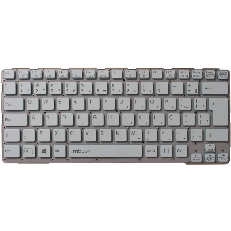 Teclado pra Sony VAIO SVE14A Series Branco BR com Ç