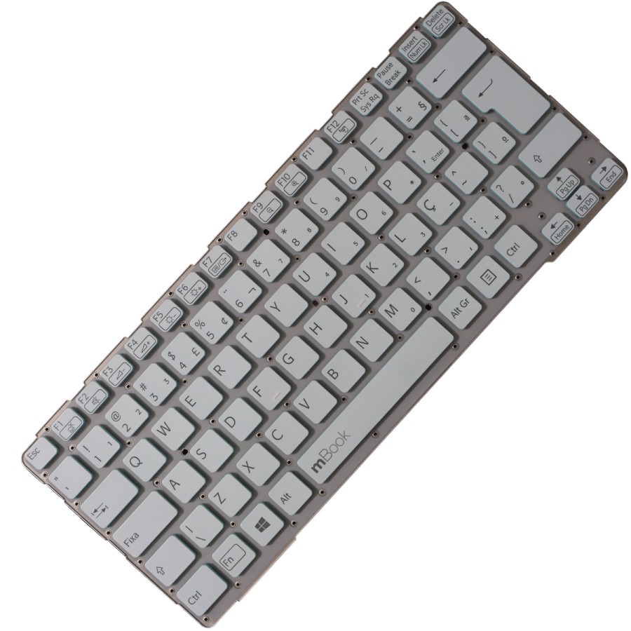 Teclado pra Sony VAIO SVE14AJ13L Branco BR com Ç