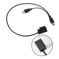 Cabo Sata Usb 2.0 Adaptador Cd,dvd Notebook - Dual Usb Cabo Sata Usb 2.0 Adaptador Cd,dvd Notebook - Dual Usb