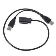 Cabo Sata Usb 2.0 Adaptador Cd,dvd Notebook - Dual Usb Cabo Sata Usb 2.0 Adaptador Cd,dvd Notebook - Dual Usb
