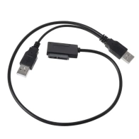 Cabo Sata Usb 2.0 Adaptador Cd,dvd Notebook - Dual Usb Cabo Sata Usb 2.0 Adaptador Cd,dvd Notebook - Dual Usb