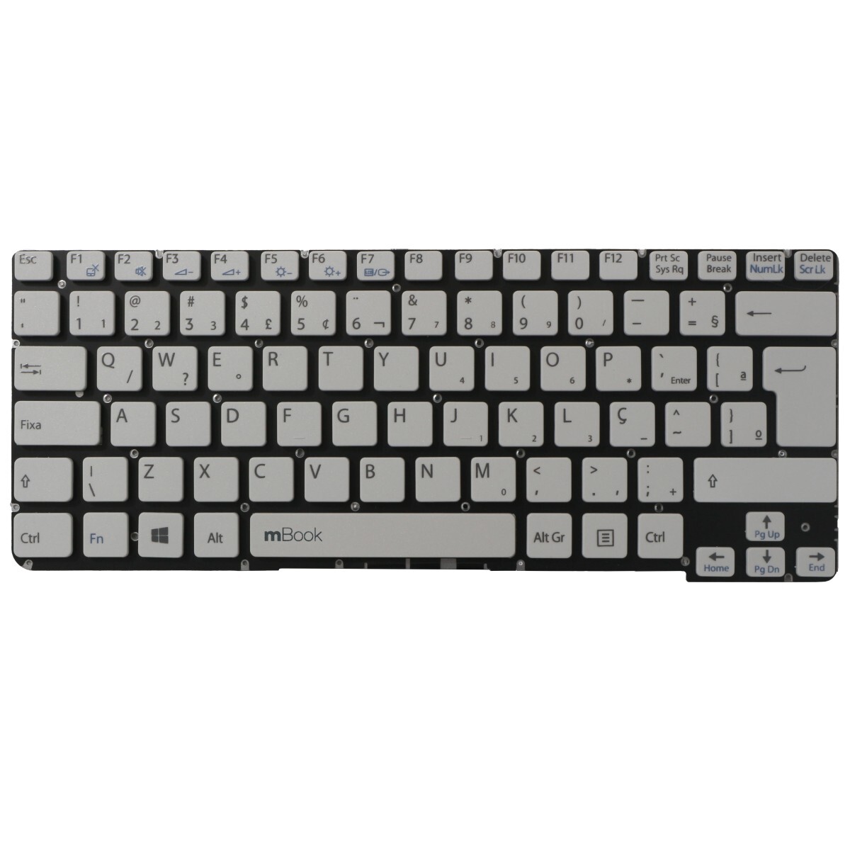 Teclado Notebook para Sony Vaio Sve14113ebp Br Branco, 