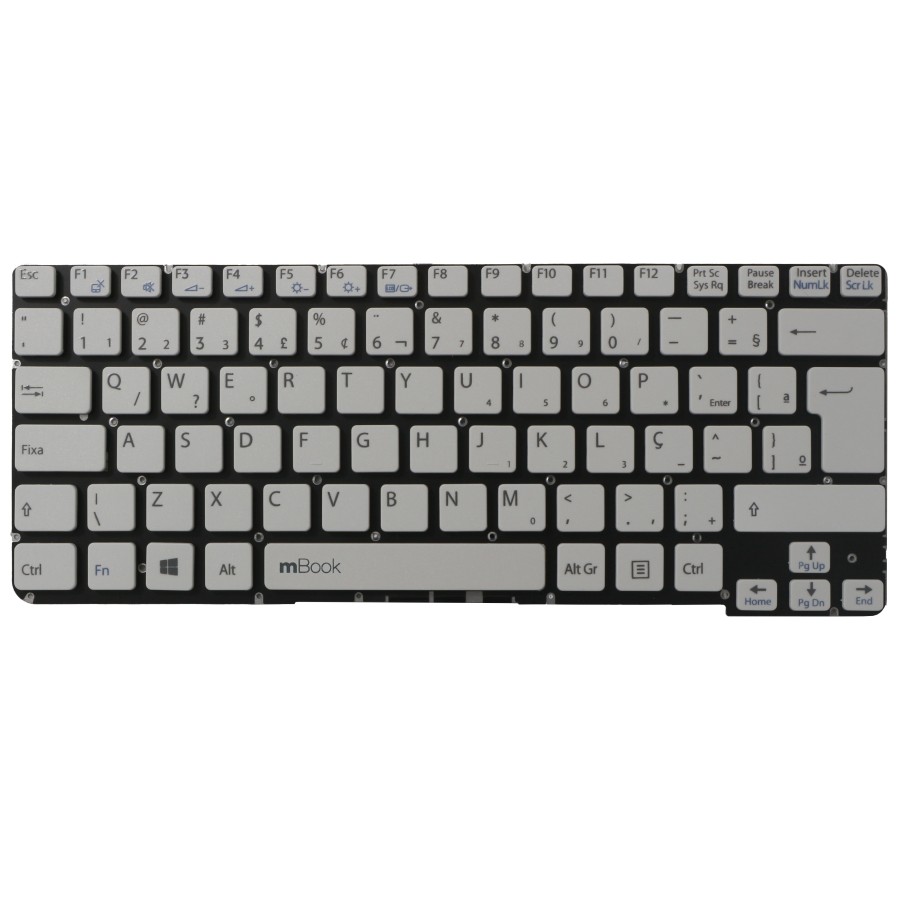 Teclado Notebook para Sony Vaio Sve14113ebp Br Branco