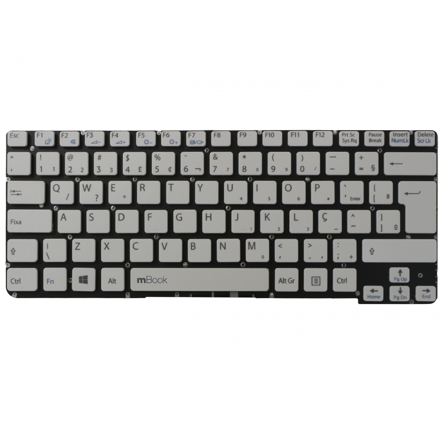 Teclado Notebook para Sony Vaio Sve14113ebp Br Branco
