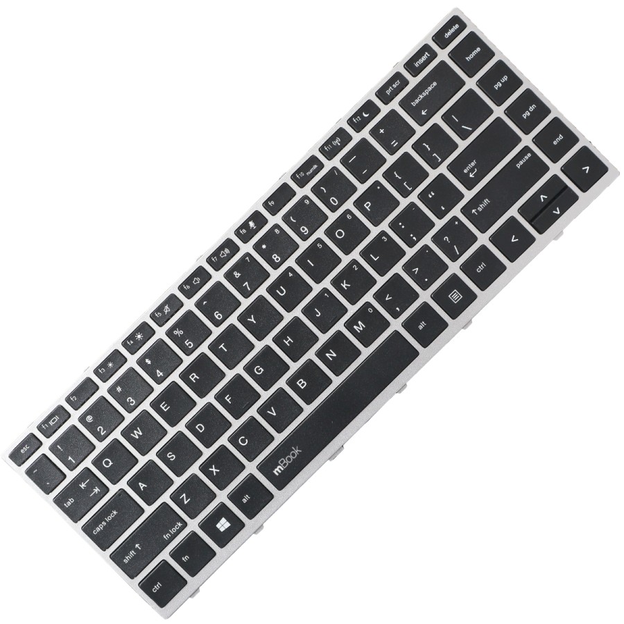 Teclado pra HP Probook 430 G5 Moldura Prateada