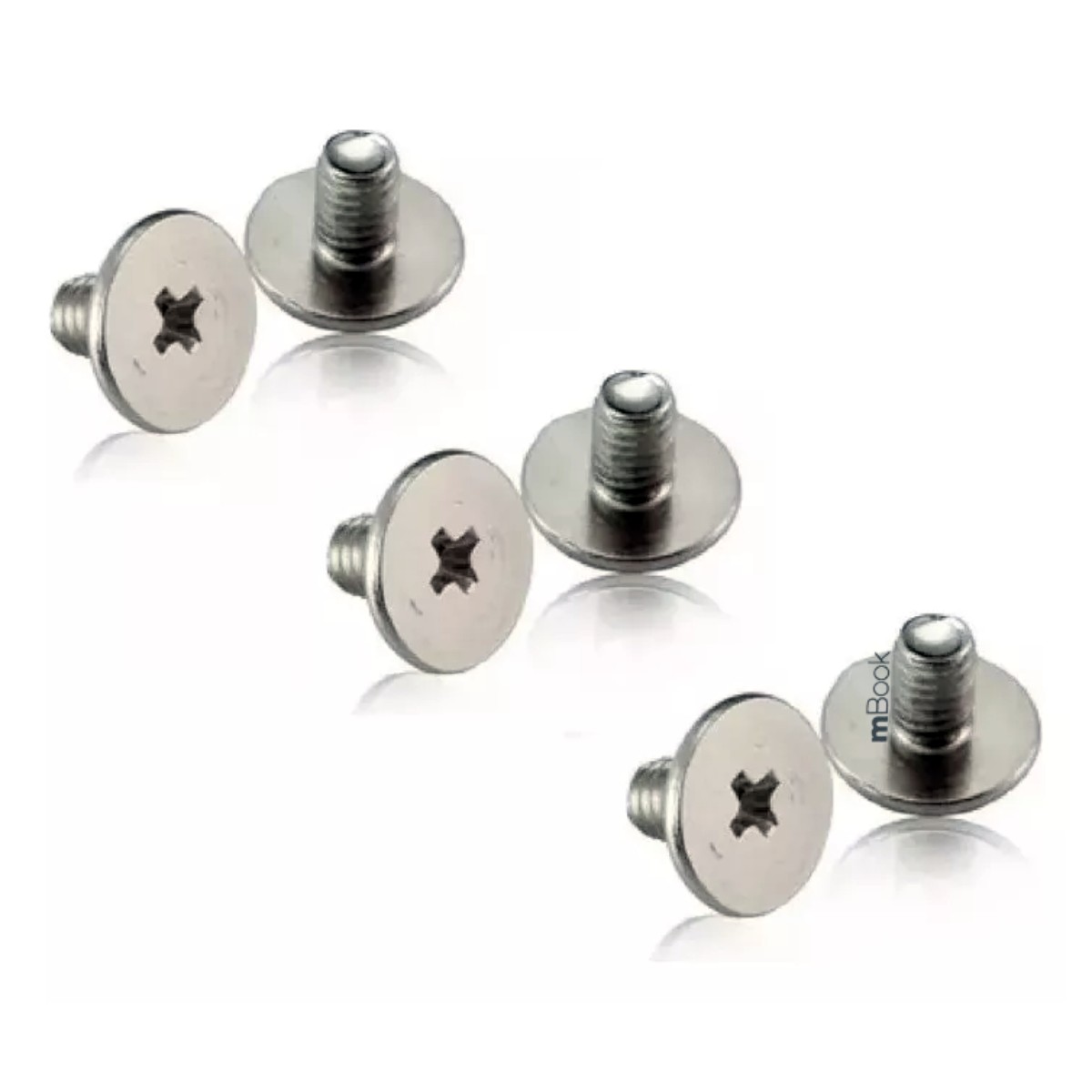 Kit com 6 unidades de parafusos para dobradiça de notebooks, 