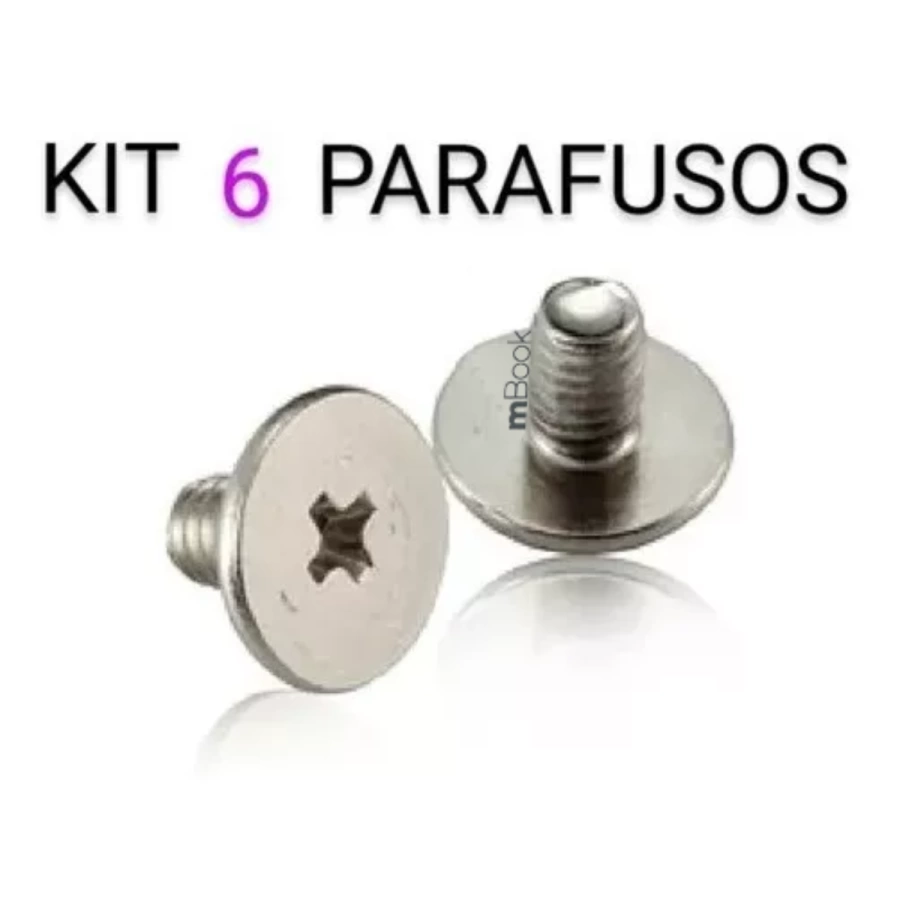 Kit com 6 unidades de parafusos para dobradiça de notebooks