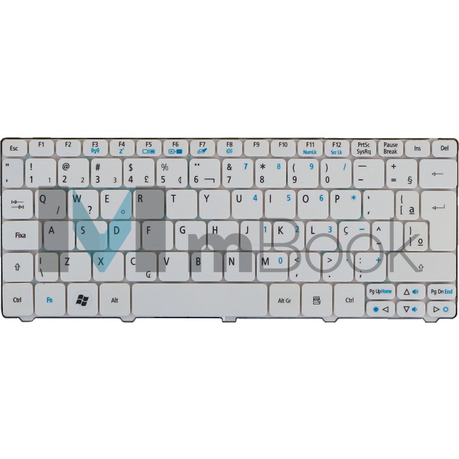 Teclado para Acer Aspire One V111102as1 V111102as2 Branco