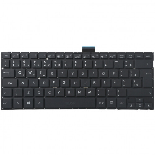 Teclado para Asus TP301UJ Q303UA Layout ABNT (BR com Ç), 