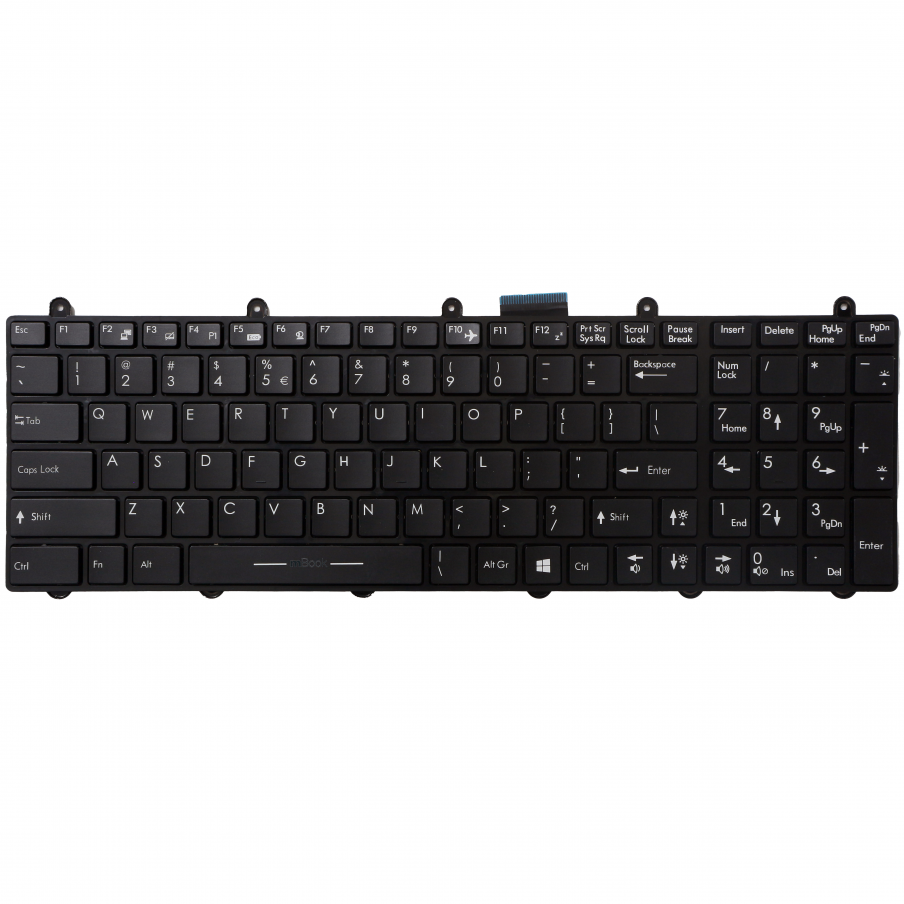 Teclado para notebook MSI V123322AK1 Com LEDs RGB