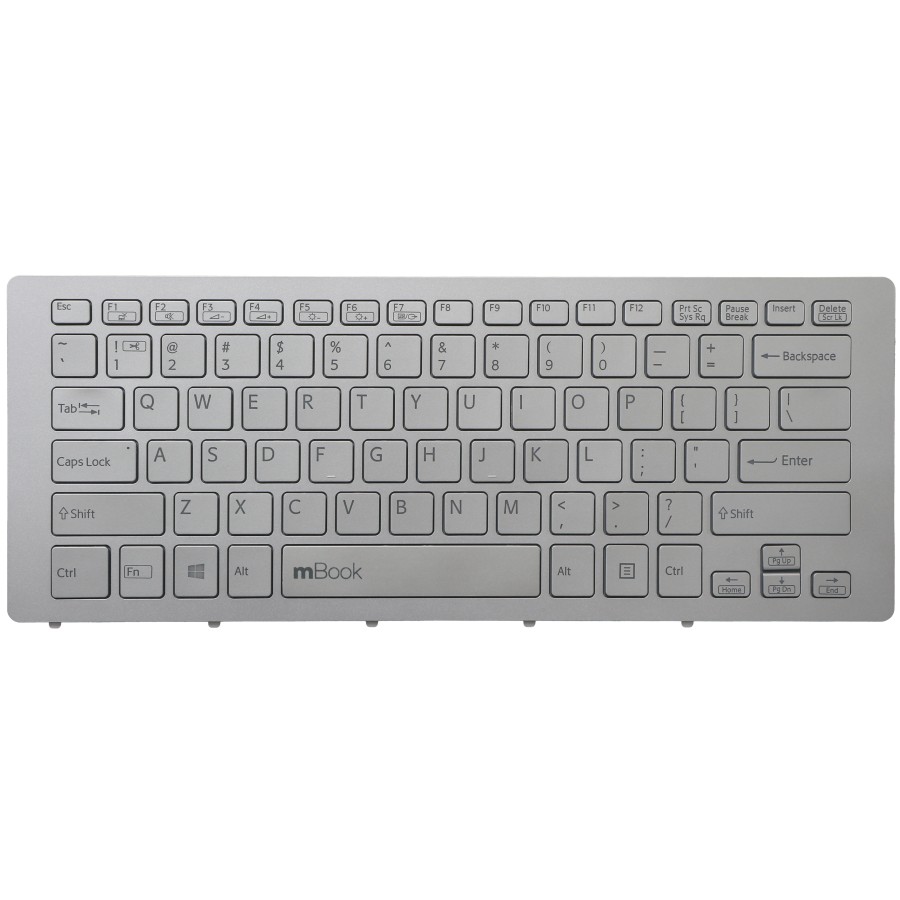 Teclado para Sony compatível C/ 149264921US Silver US C/ LED